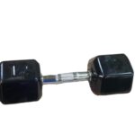 Dumbell Sextavado Emborrachado peg.Cromada